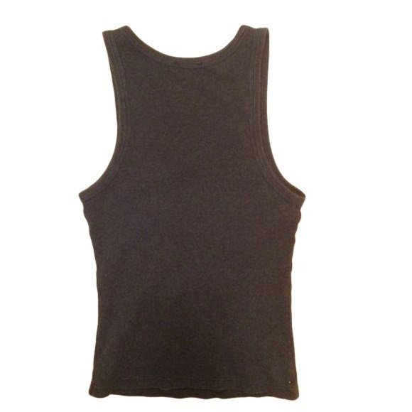 Bebe 90s Vintage Dark Grey Ribbed Tank Top. Size SMALL - Picture 6 of 7